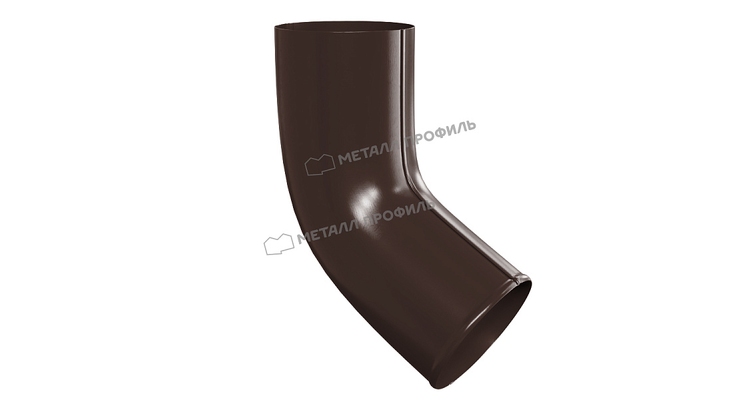 Колено сливное Металл Профиль GS lite D90х60 градусов RAL 8017