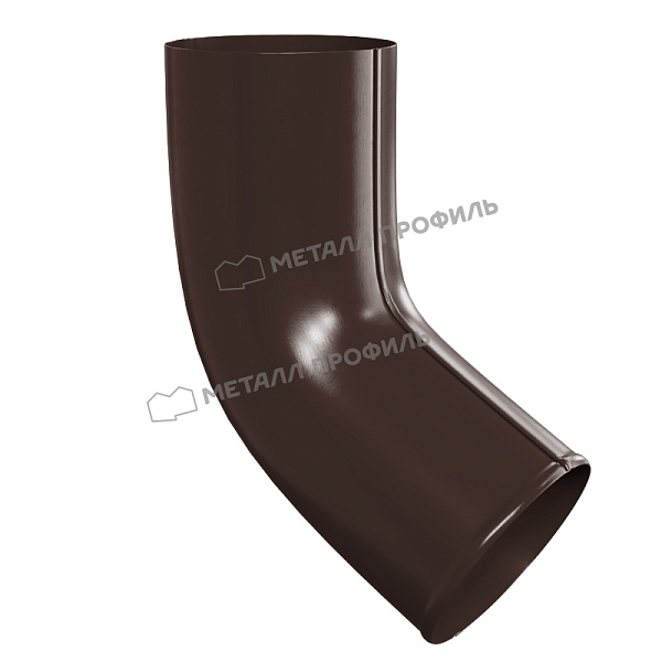 Колено сливное Металл Профиль GS lite D90х60 градусов RAL 8017