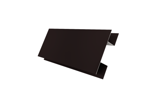 Планка H-образная Экобрус 0,45 PE с пленкой RAL 9005 черный (3м)