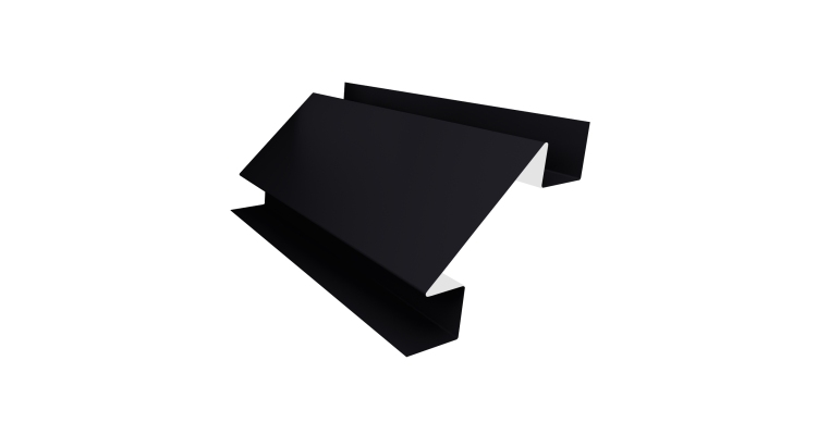 Планка угла внутреннего сложного Экобрус Grand Line 0,45 Drap RAL 9005 черный (2м)