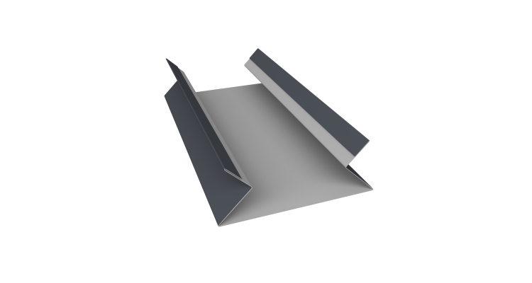 Планка угла внутреннего составная верхняя 0,45 Drap TR RAL 7024 мокрый асфальт (3м)