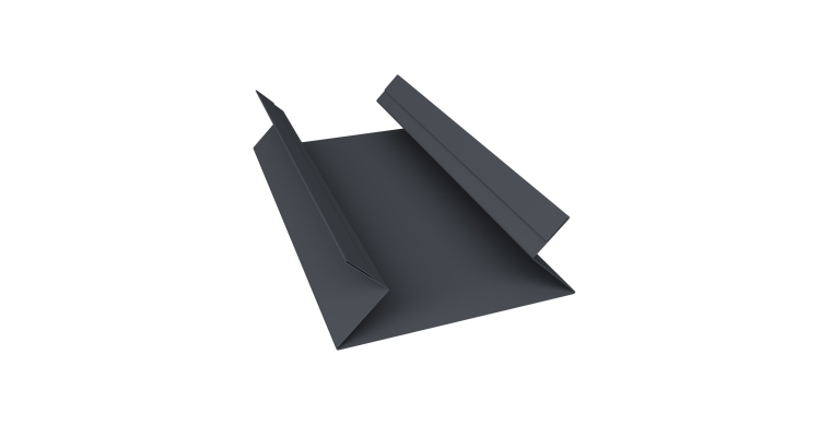 Планка угла внутреннего составная верхняя 0,45 Drap TwinColor RAL 7024 мокрый асфальт (2м)