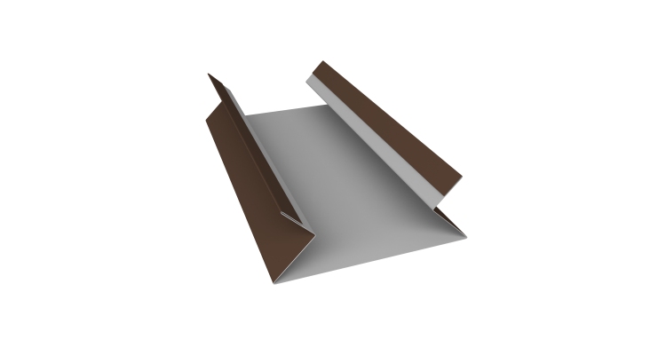 Планка угла внутреннего составная верхняя 0,5 Drap RR 32 темно-коричневый (2м)