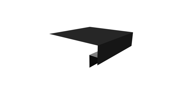 Планка околооконная сложная Экобрус Grand Line 200х50х25 0,5 Satin Matt RAL 9005 черный (2м)