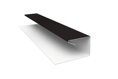 Планка П-образная завершающая сложная (КД) 0,5 Drap TX RAL 9005 черный (2м)