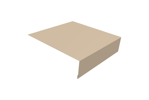 Планка околооконная простая 200х50 0,5 Satin с пленкой RAL 1015 светлая слоновая кость (2м)