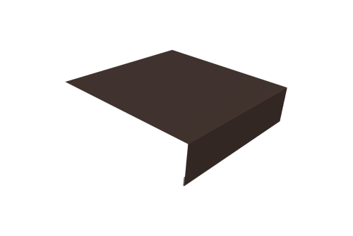 Планка околооконная простая 200х50 0,5 Drap TX RR 32 темно-коричневый (3м)