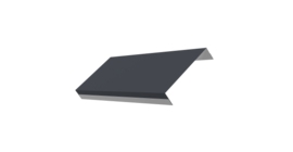 Ламель обратная 125 забора жалюзи Texas стартовая/финишная для калиток и ворот 0,45 Drap-double TX RAL 7024 мокрый асфальт