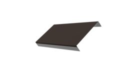 Ламель обратная 150 забора жалюзи Texas стартовая/финишная для калиток и ворот 0,5 Drap с пленкой RR 32 темно-коричневый