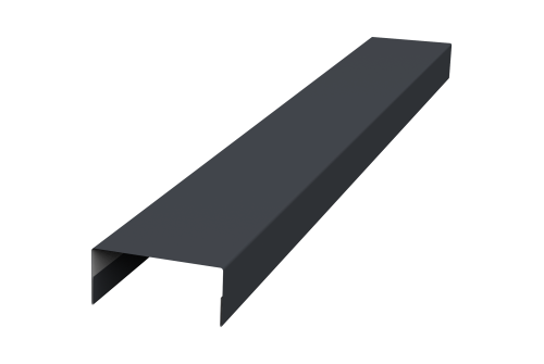 Крышка 30х15 жалюзи Texas 0,45 Drap TwinColor RAL 7024 мокрый асфальт (2м)