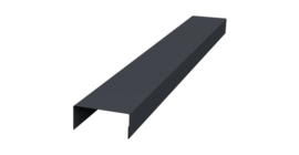 Крышка 30х20 жалюзи Texas 0,5 PurLite Matt RAL 7024 мокрый асфальт (2,5м)