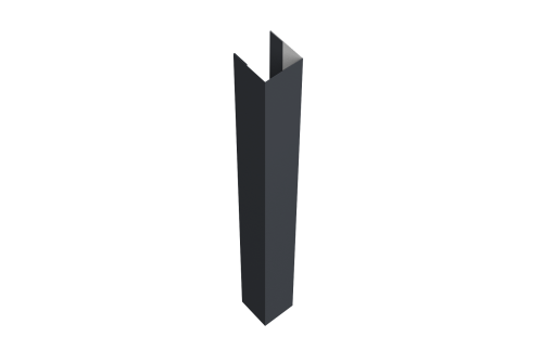 Стойка жалюзи Texas 0,7 PE RAL 7024 мокрый асфальт (3м)