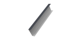 Декоративная накладка на столб универсальная 60х60 для забора жалюзи 0,7 PE RAL 7024 мокрый асфальт (3м)