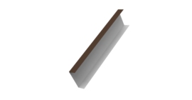 Декоративная накладка на столб универсальная 60х60 для забора жалюзи 0,45 Drap TR RAL 8017 шоколад (1,8м)