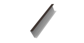 Декоративная накладка на столб универсальная 80х80 для забора жалюзи 0,45 Drap ST RR 32 темно-коричневый (3м)