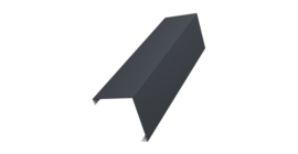 Декоративная накладка на столб универсальная угловая 60х60 для забора жалюзи 0,7 PE RAL 7024 мокрый асфальт (1,8м)