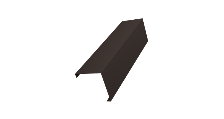 Декоративная накладка на столб универсальная угловая 62х55 для забора жалюзи 0,45 Drap-double TX RR 32 темно-коричневый (2,5м)