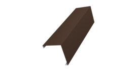 Декоративная накладка на столб универсальная угловая 62х55 для забора жалюзи 0,5 Drap RAL 8017 шоколад (2м)