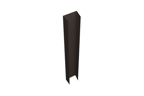 Крепежная планка верхняя Texas 0,45 PE-Double RR 32 темно-коричневый (2м)