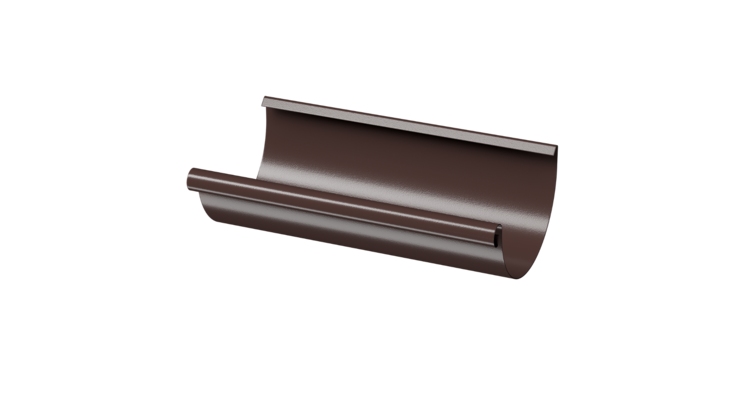 Желоб водосточный полукруглый 3 м Stal Premium, шоколад