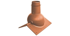 Элемент коньковый Krovent Pipe-Cone красно-коричневый