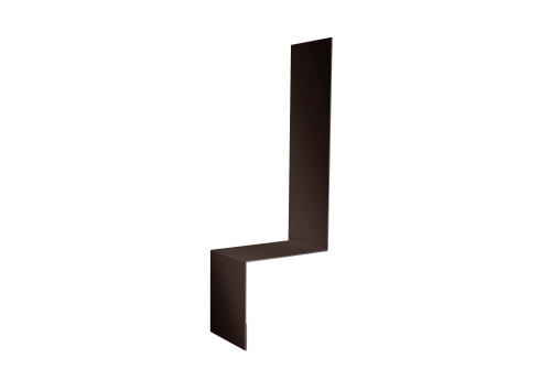 Планка примыкание боковое фальц 0,45 Drap TX RAL 8017 шоколад (2м)