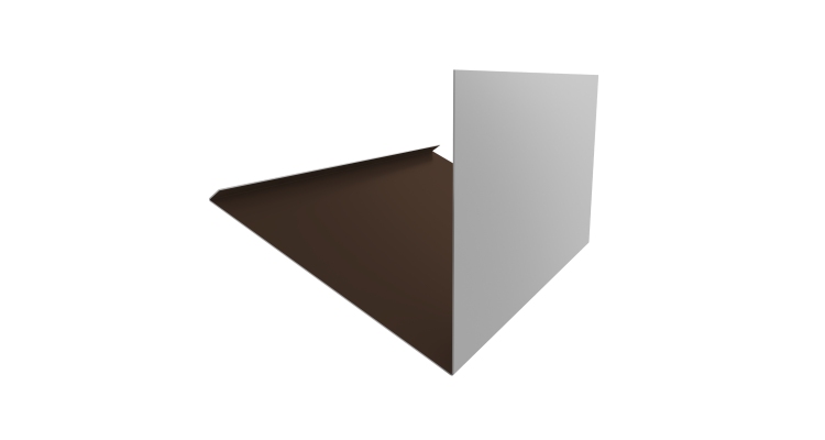 Планка примыкание верхнее к трубе фальц Grand Line 0,5 Satin Matt RAL 8017 шоколад (3м)