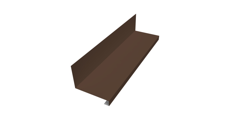 Планка примыкание нижнее к трубе фальц 0,45 Drap ST RAL 8017 шоколад (2м)