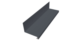 Планка примыкание нижнее к трубе для Кликфальц Pro 0,45 PE с пленкой RAL 7024 мокрый асфальт (3м)