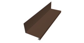 Планка примыкание нижнее к трубе для Кликфальц Pro 0,45 PE с пленкой RAL 8017 шоколад (2м)