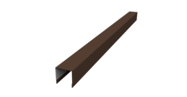 Планка вертикальная лицевая для забора жалюзи Palermo 0,5 PurPro RAL 8017 шоколад (1,8м)