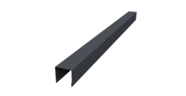 Планка вертикальная лицевая для забора жалюзи Palermo 0,5 Atlas X RAL 7024 мокрый асфальт (3м)