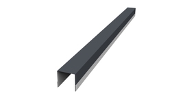 Планка вертикальная обратная для забора жалюзи Palermo 0,5 PurLite Matt RAL 7024 мокрый асфальт (3м)