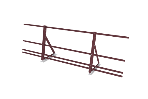 Ограждение кровельное со снегозадержателем на фальц Optima 0,65х2м RAL 3005