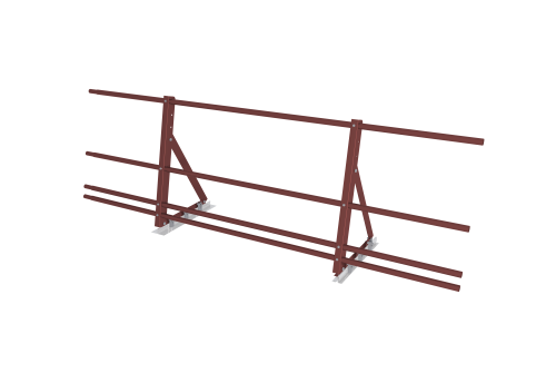 Ограждение кровельное со снегозадержателем на фальц Optima 0,65х2м RAL 3009