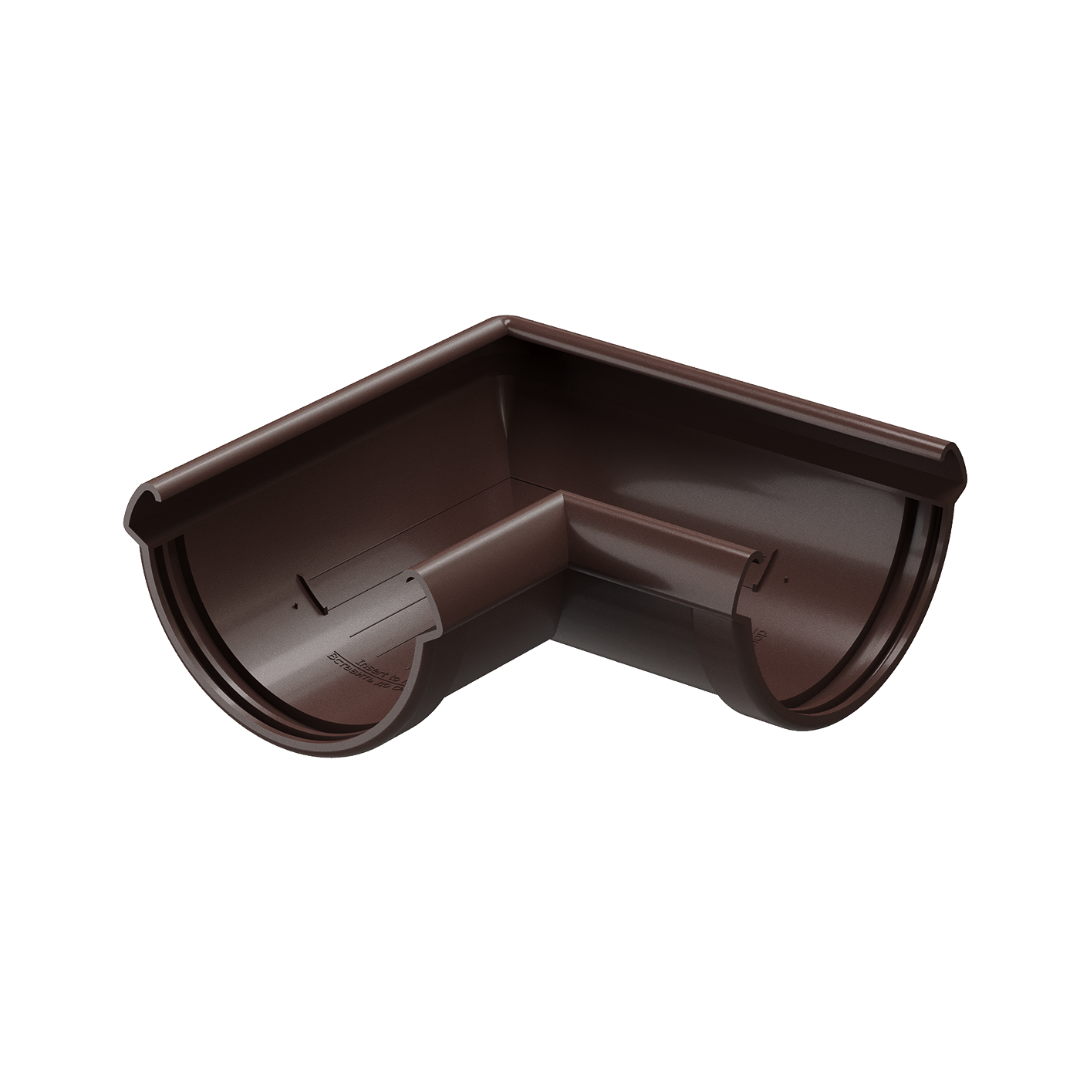 Угол желоба 90˚ LUX, шоколад