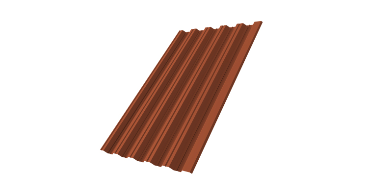 Профнастил HC35R 0,5 Satin RAL 8004 терракота